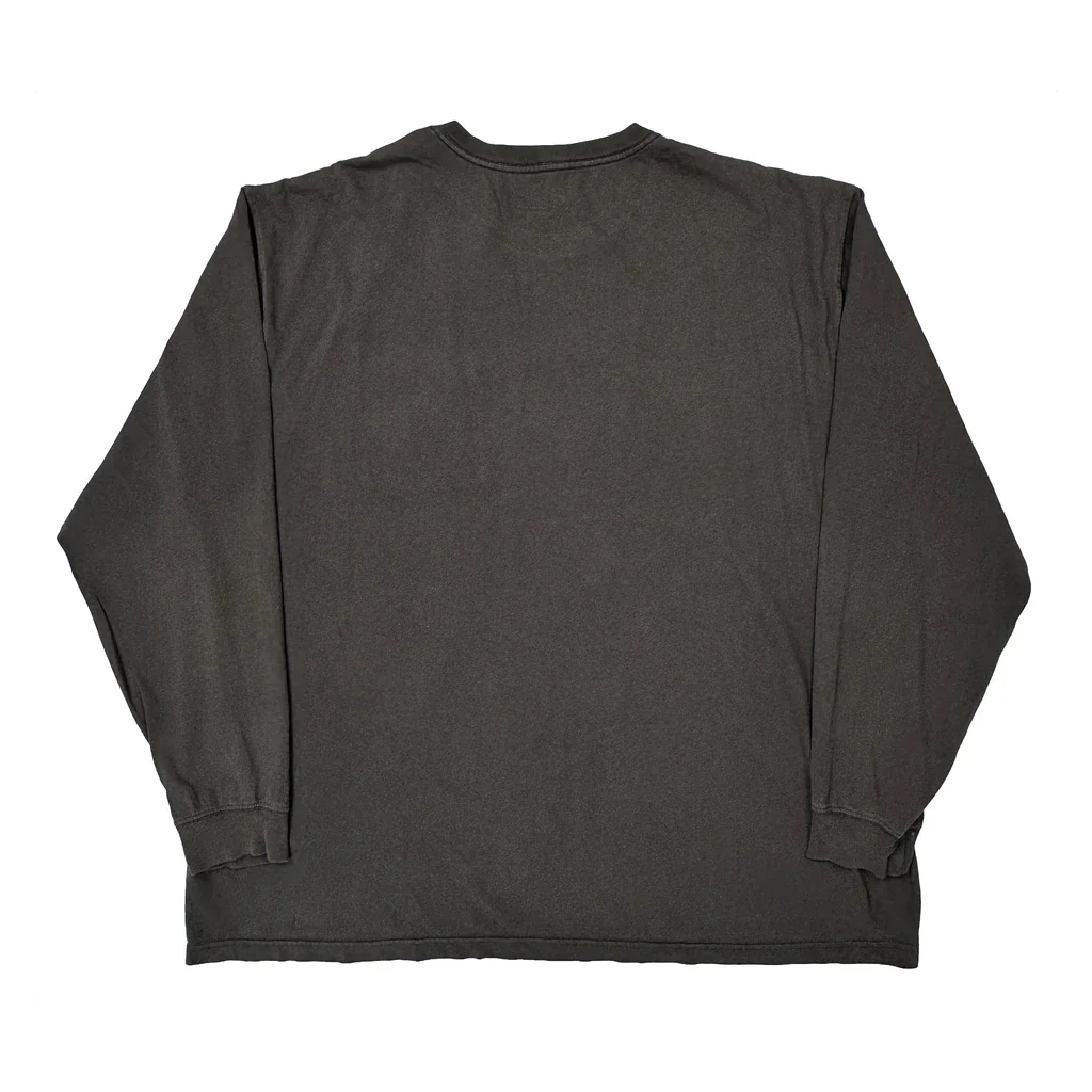 Carhartt Long Sleeve T-Shirt - 2XL Black Cotton - Image 2