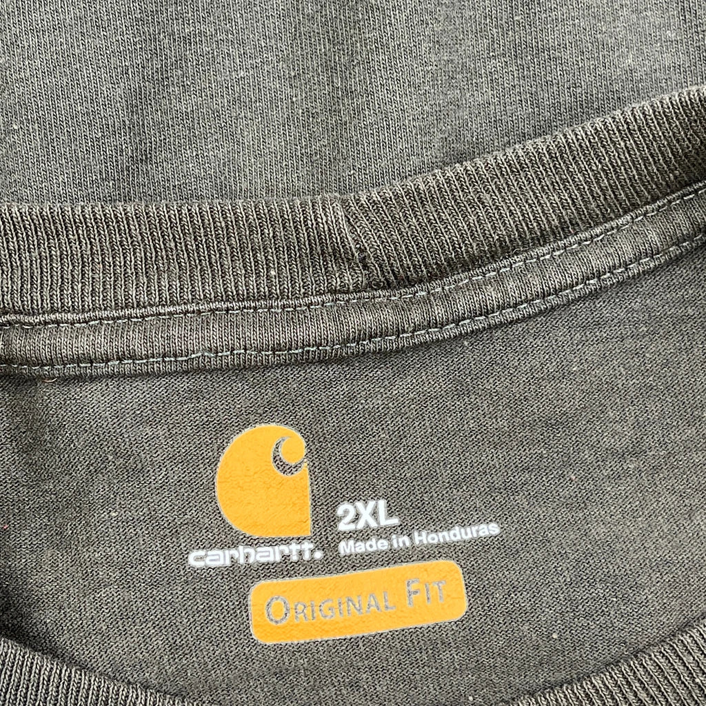 Carhartt Long Sleeve T-Shirt - 2XL Black Cotton - Image 3