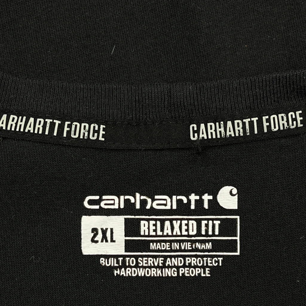 Carhartt Long Sleeve T-Shirt - 2XL Black Cotton - Image 3
