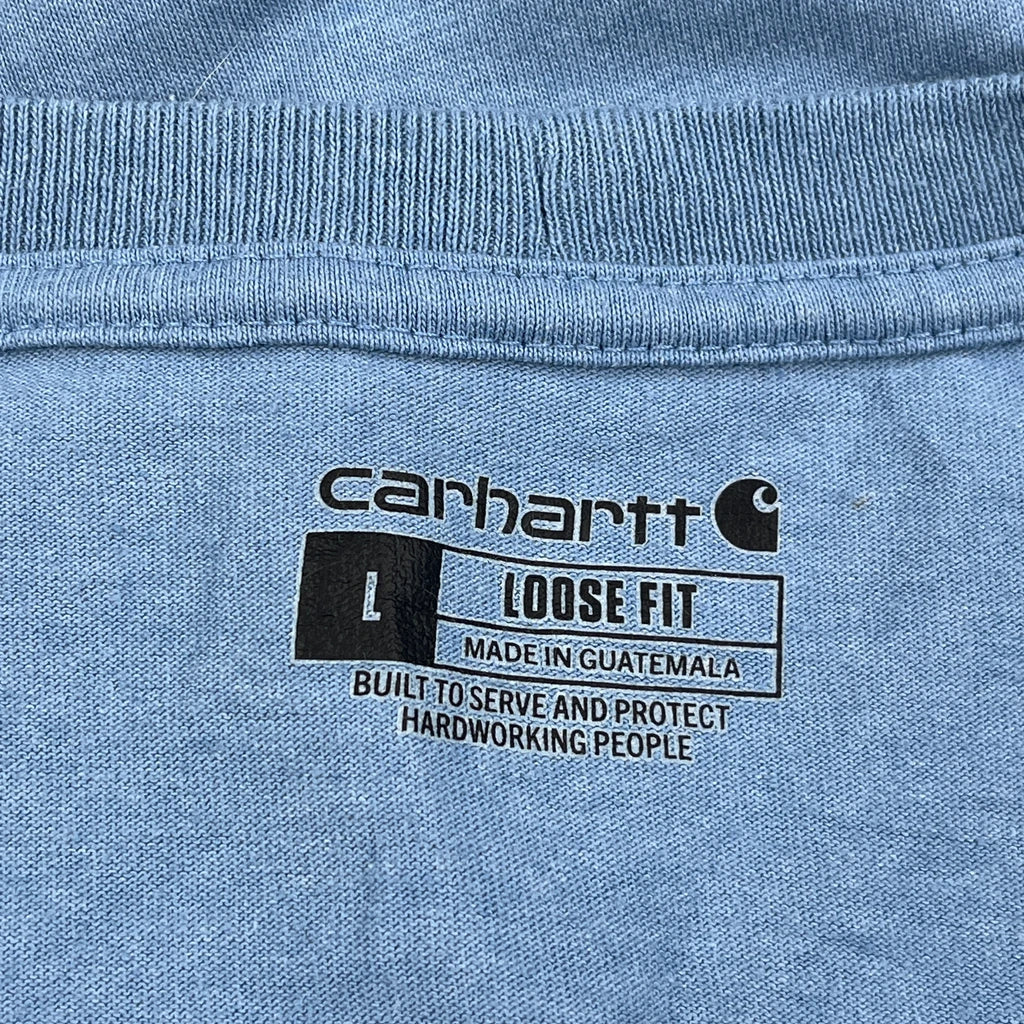 Carhartt Long Sleeve T-Shirt - Large Blue Cotton - Image 3