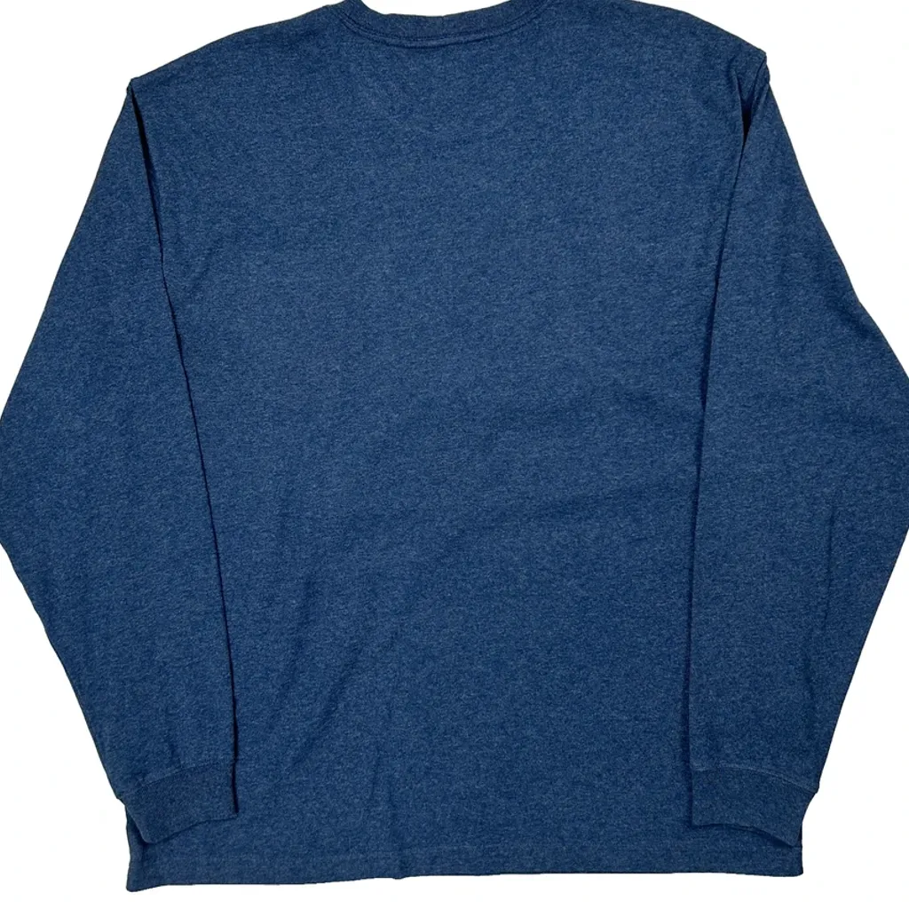 Carhartt Long Sleeve T-Shirt - Large Blue Cotton - Image 6