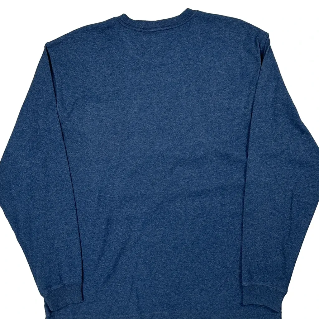 Carhartt Long Sleeve T-Shirt - Large Blue Cotton - Image 7