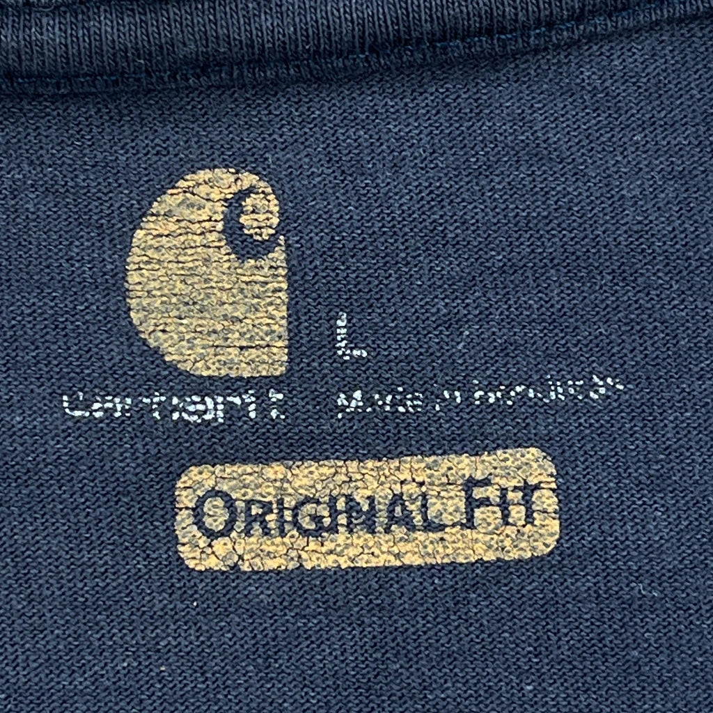 Carhartt Long Sleeve T-Shirt - Large Blue Cotton - Image 3