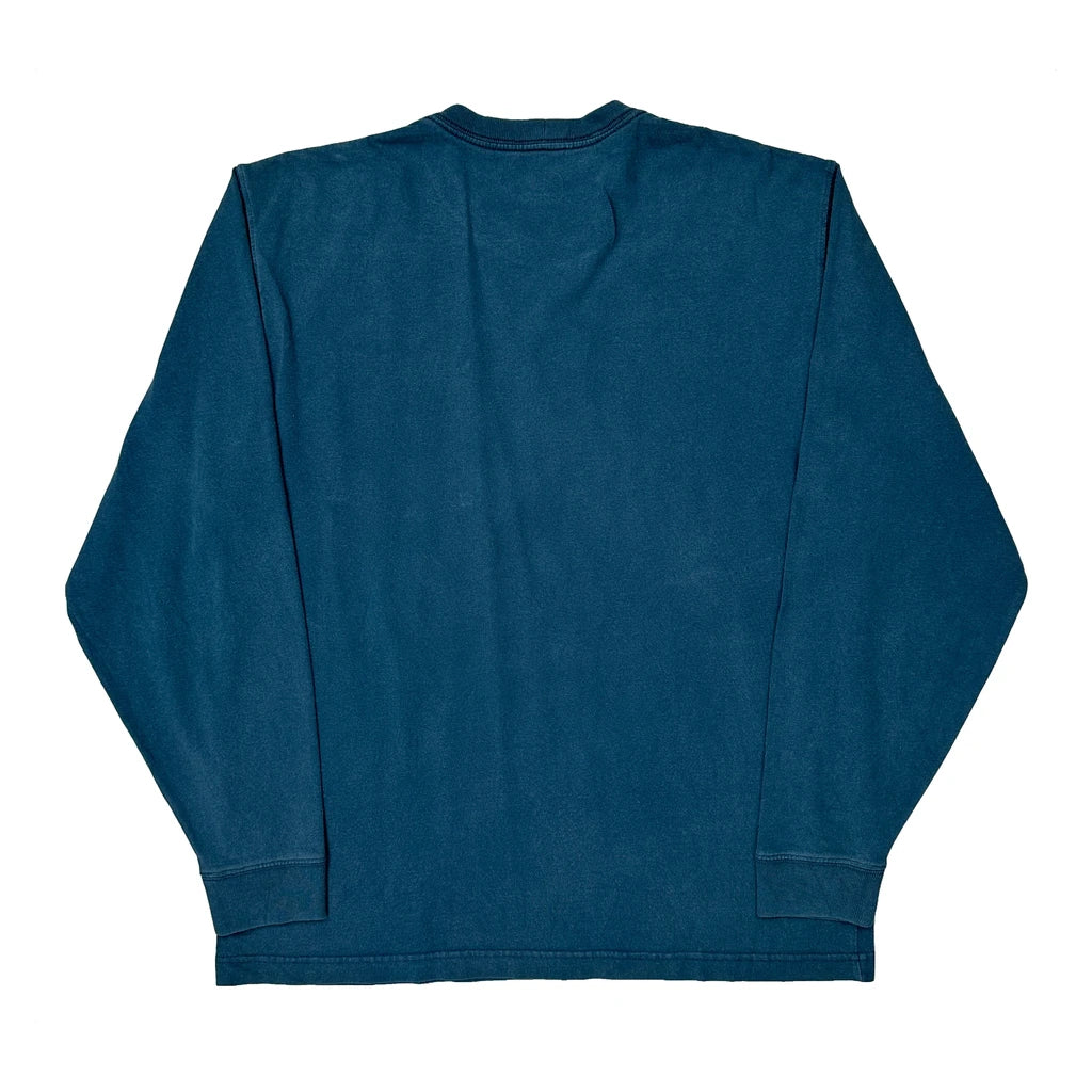 Carhartt Long Sleeve T-Shirt - Medium Blue Cotton - Image 2