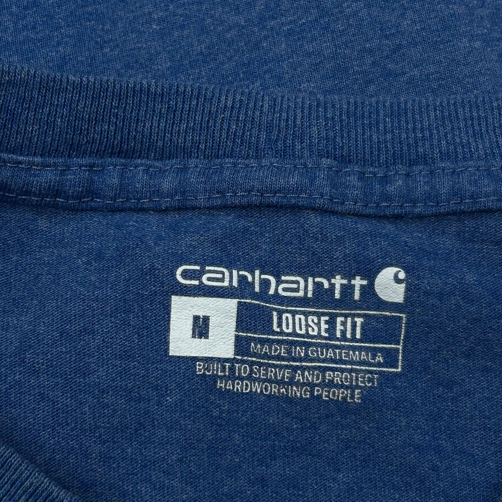 Carhartt Long Sleeve T-Shirt - Medium Blue Cotton - Image 3