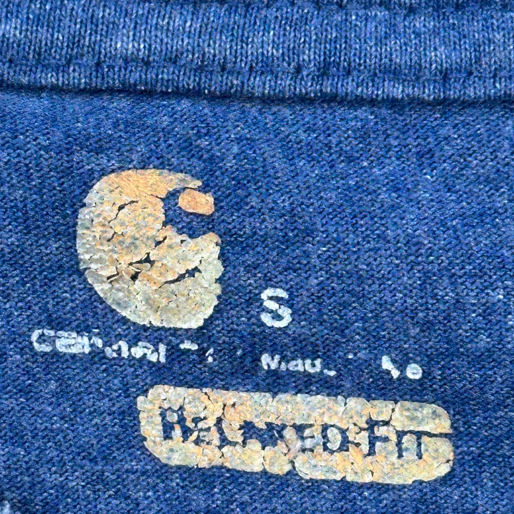 Carhartt Long Sleeve T-Shirt - Small Blue Cotton - Image 3