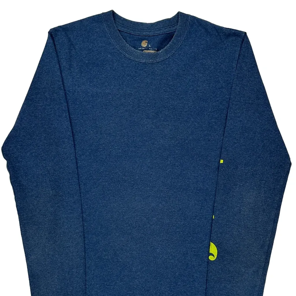 Carhartt Long Sleeve T-Shirt - Small Blue Cotton - Image 4