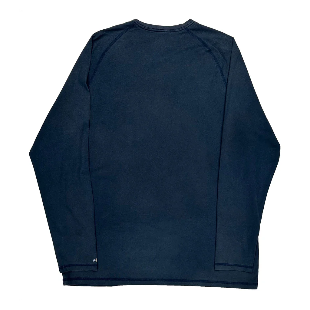 Carhartt Long Sleeve T-Shirt - XL Blue Cotton - Image 2