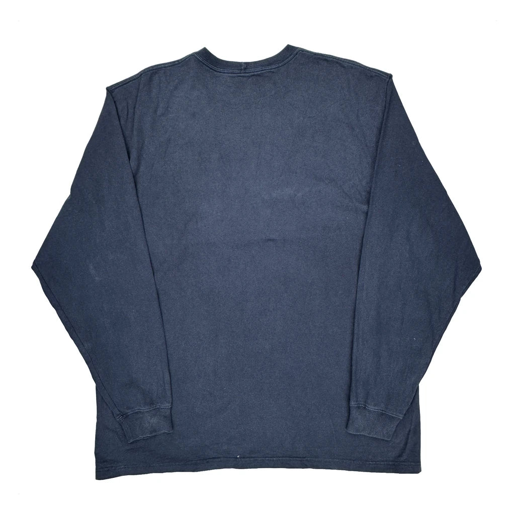Carhartt Long Sleeve T-Shirt - XL Blue Cotton - Image 2