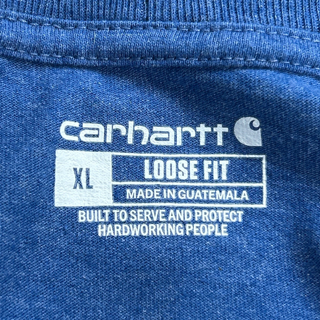 Carhartt Long Sleeve T-Shirt - XL Blue Cotton - Image 3