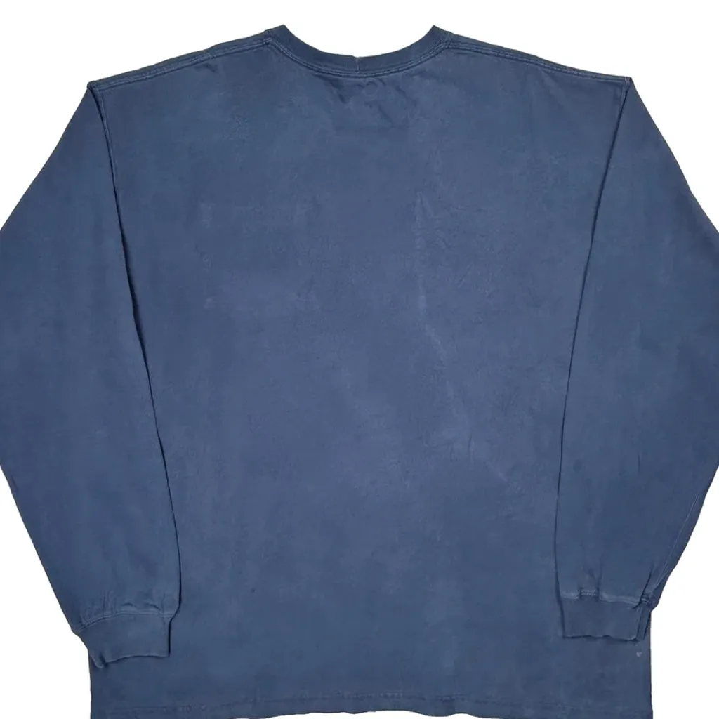 Carhartt Long Sleeve T-Shirt - XL Blue Cotton - Image 7