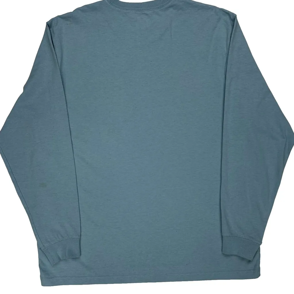 Carhartt Long Sleeve T-Shirt - XL Blue Cotton - Image 6