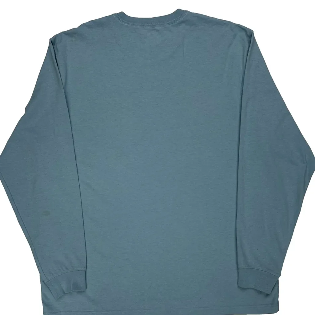 Carhartt Long Sleeve T-Shirt - XL Blue Cotton - Image 7