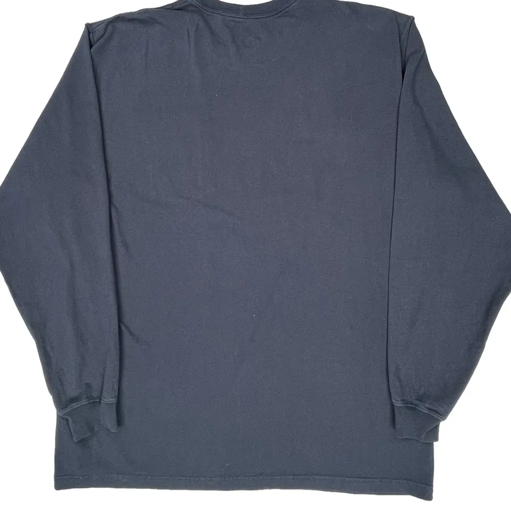 Carhartt Tall Long Sleeve T-Shirt - 2XL Blue Cotton - Image 6