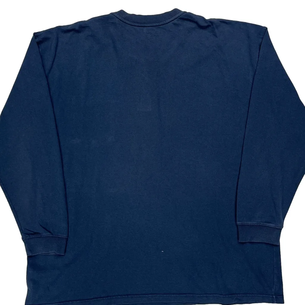 Carhartt Long Sleeve T-Shirt - 2XL Blue Cotton - Image 7