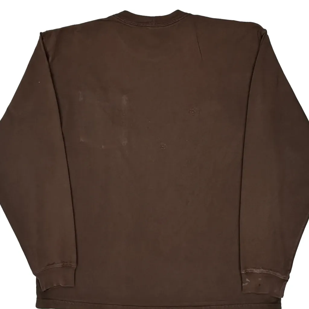 Carhartt Long Sleeve T-Shirt - Large Brown Cotton - Image 5