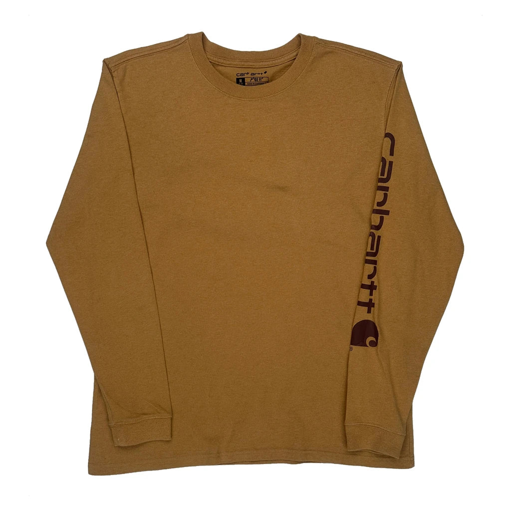 Carhartt Long Sleeve T-Shirt - Medium Brown Cotton