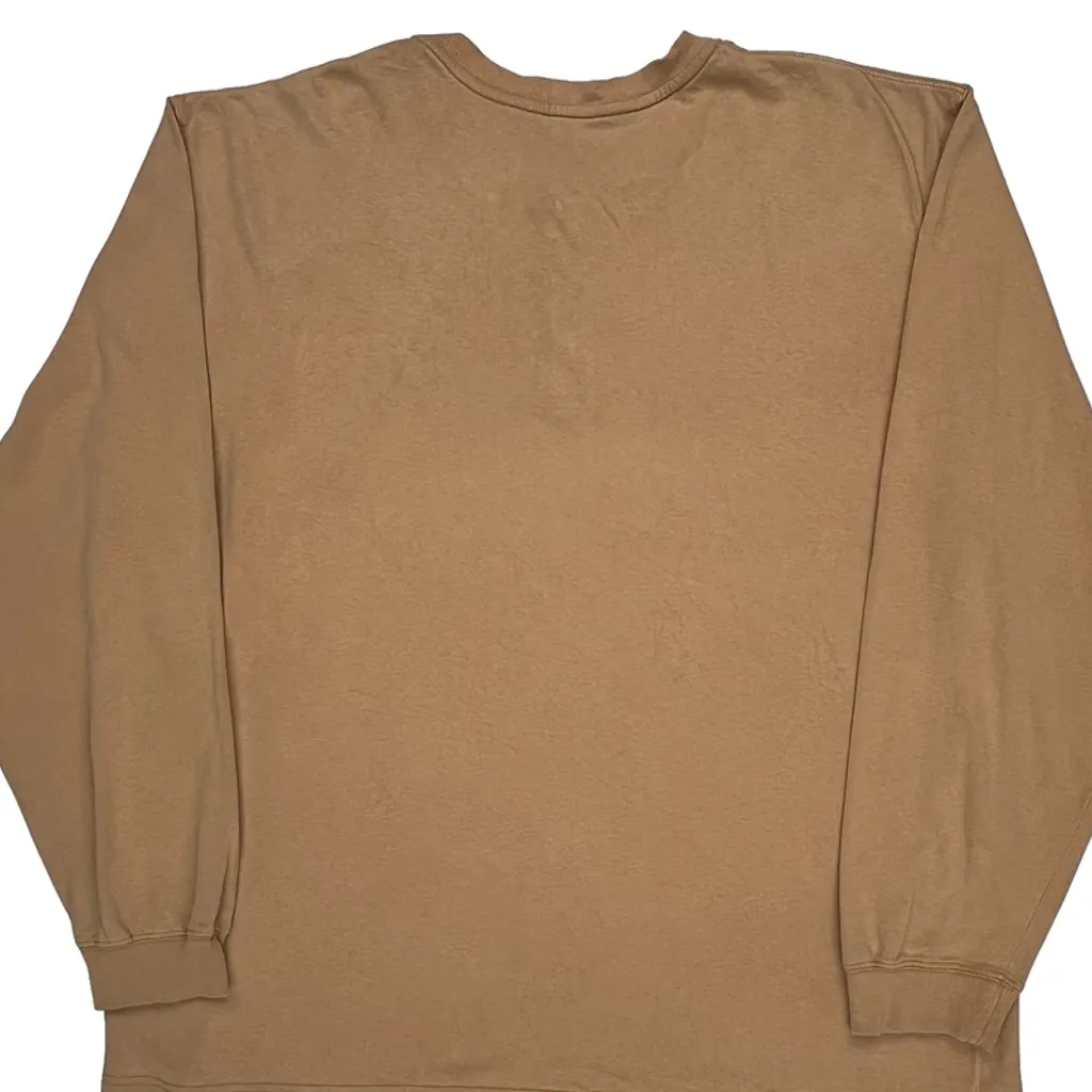 Carhartt Long Sleeve T-Shirt - XL Brown Cotton - Image 6