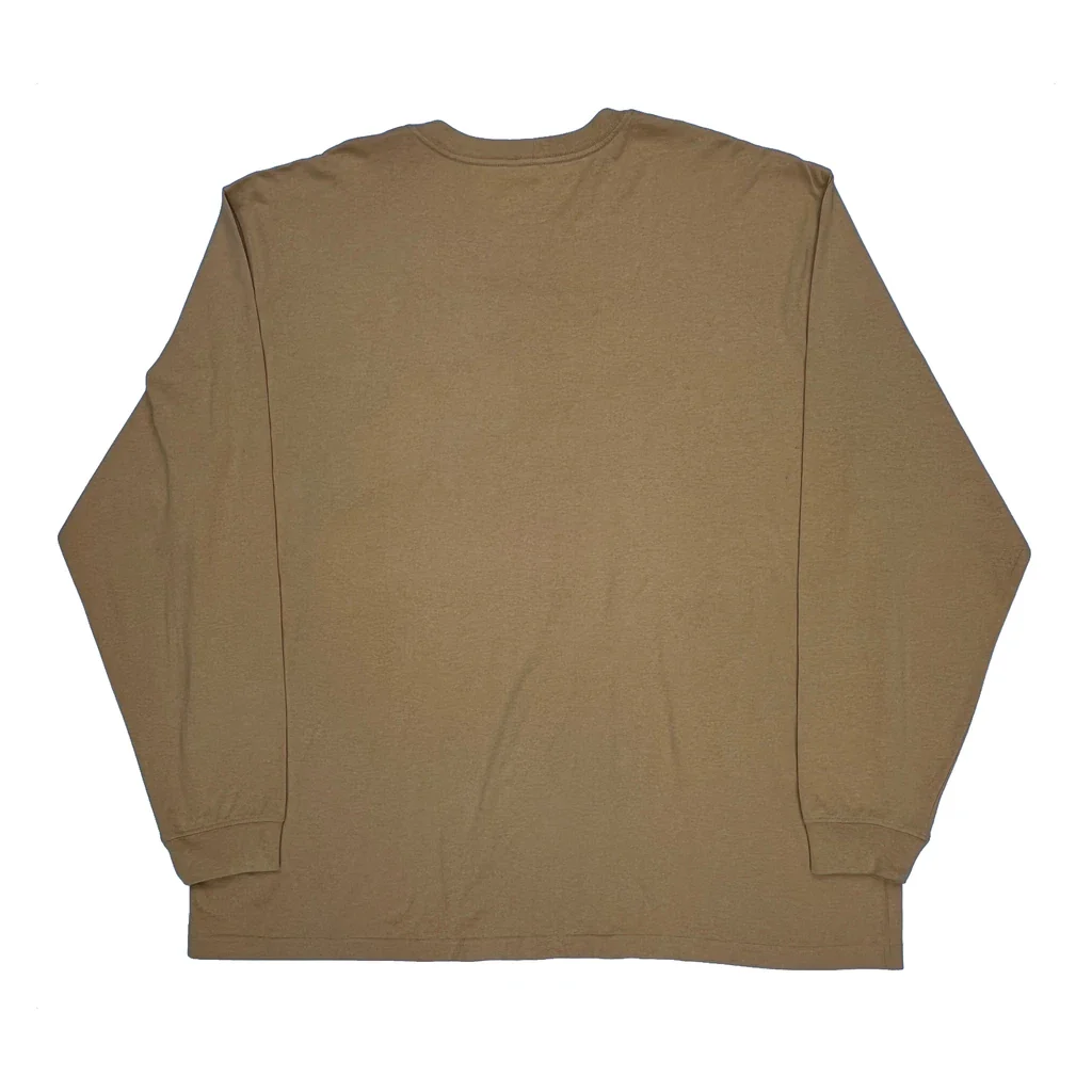 Carhartt Long Sleeve T-Shirt - 2XL Brown Cotton - Image 2