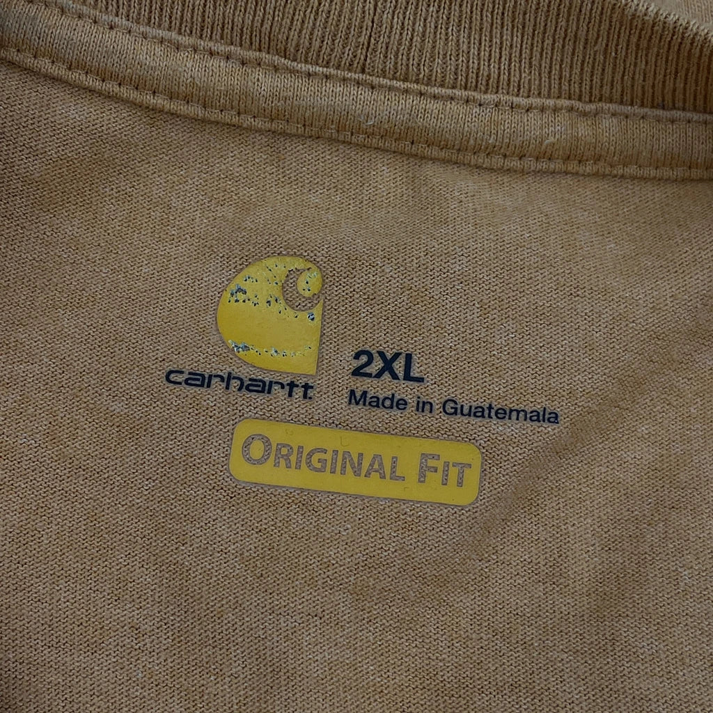 Carhartt Long Sleeve T-Shirt - 2XL Brown Cotton - Image 3