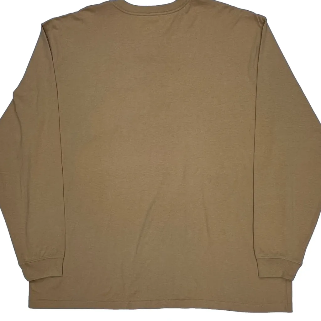 Carhartt Long Sleeve T-Shirt - 2XL Brown Cotton - Image 7