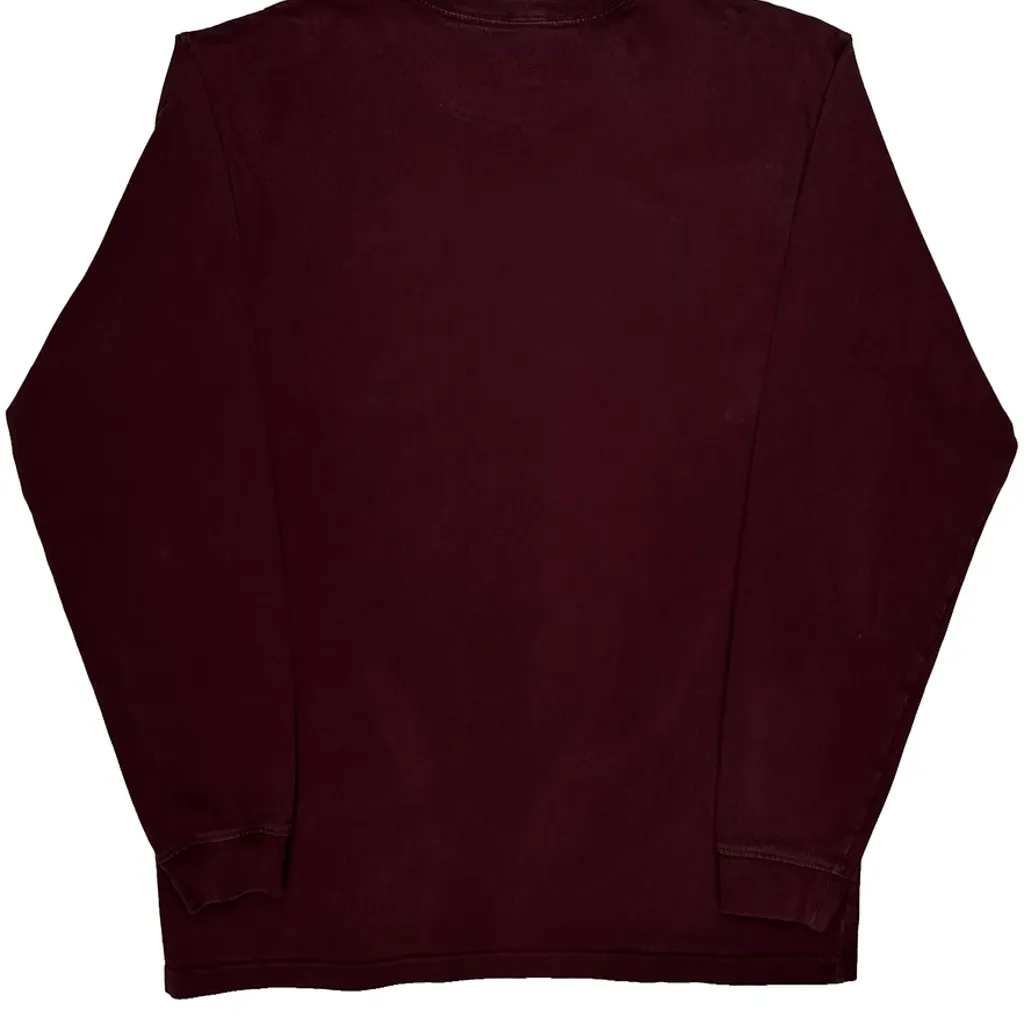 Carhartt Tall Long Sleeve T-Shirt - Large Burgundy Cotton - Image 7