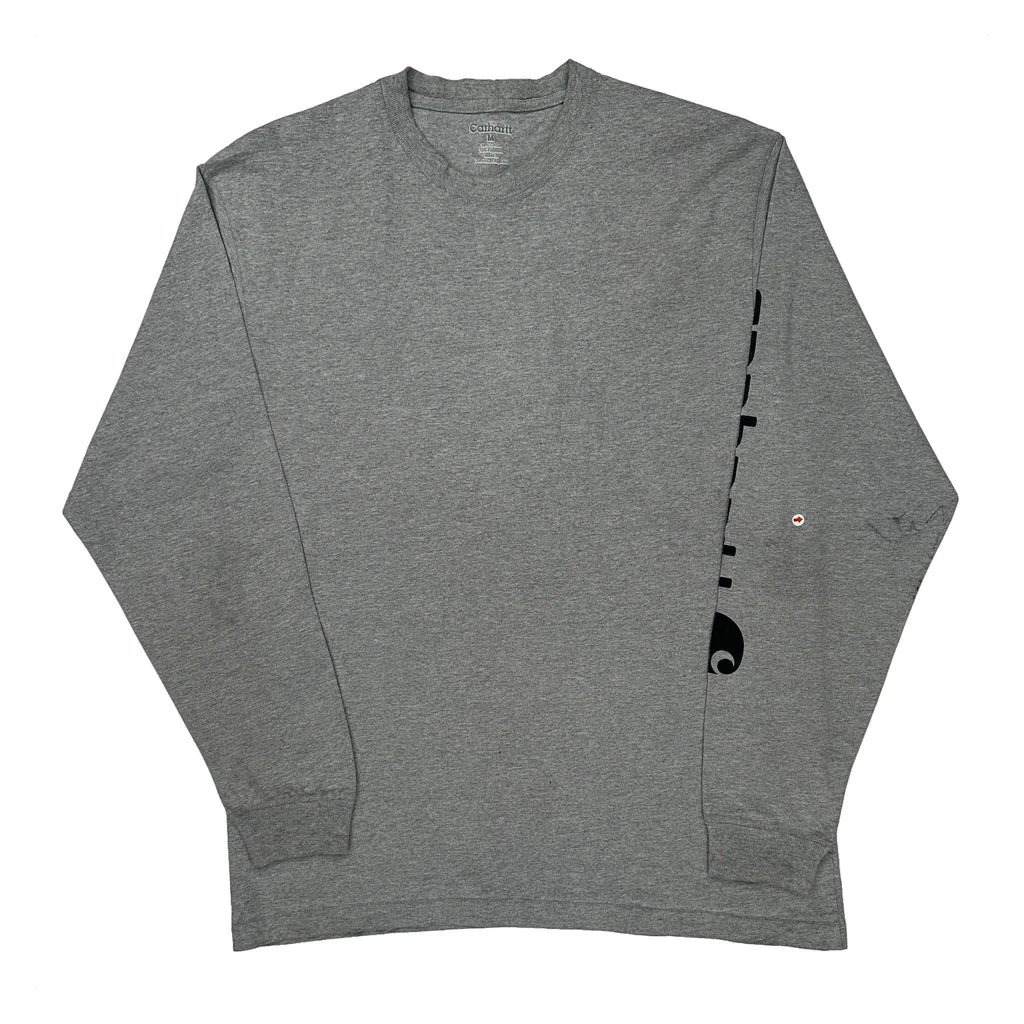 Carhartt Long Sleeve T-Shirt - Medium Gray Cotton Blend