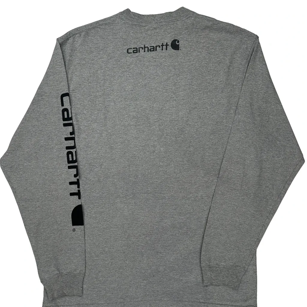 Carhartt Long Sleeve T-Shirt - Medium Gray Cotton Blend - Image 6