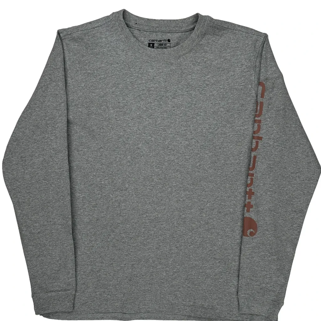 Carhartt Long Sleeve T-Shirt - Medium Gray Cotton - Image 4