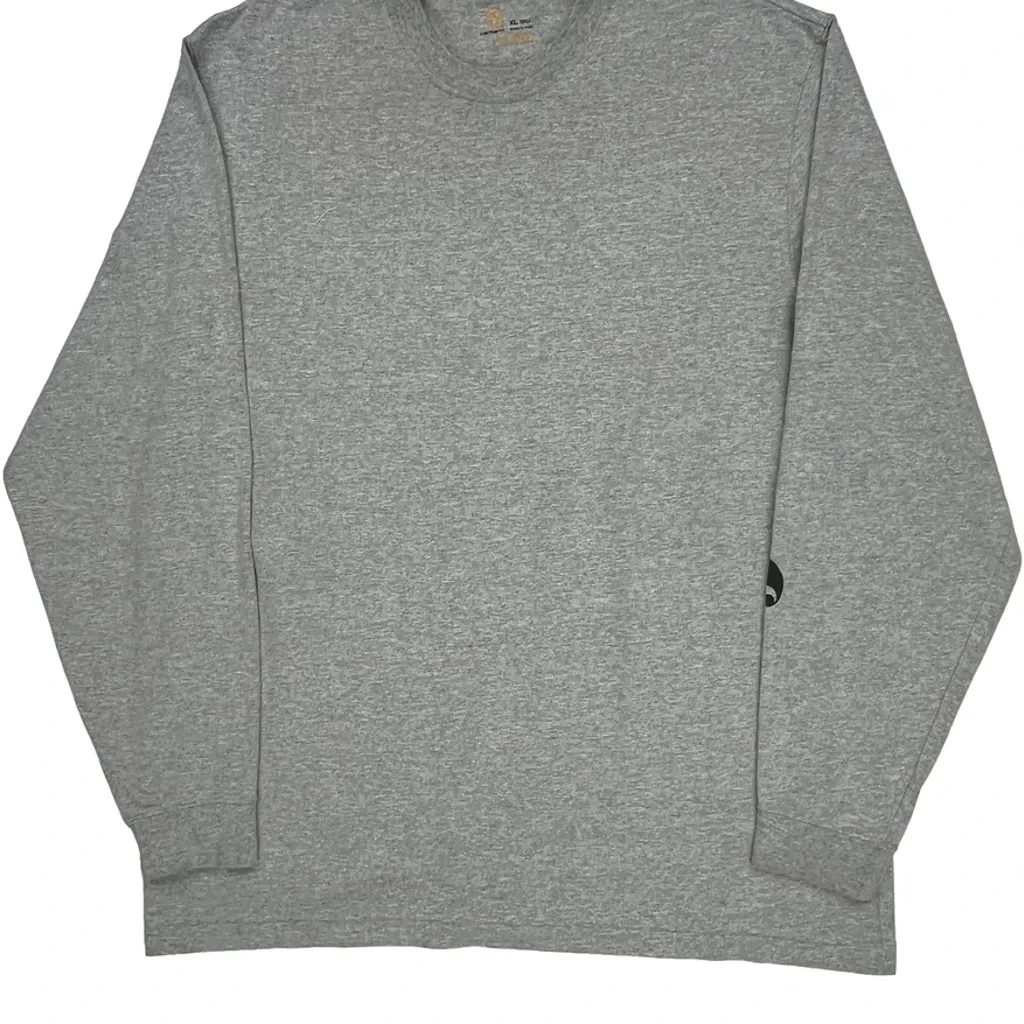 Carhartt Long Sleeve T-Shirt - XL Gray Cotton - Image 4
