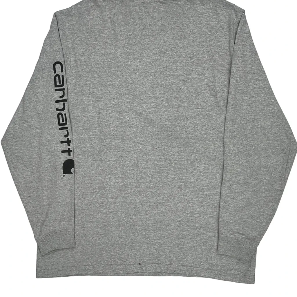 Carhartt Long Sleeve T-Shirt - XL Gray Cotton - Image 7