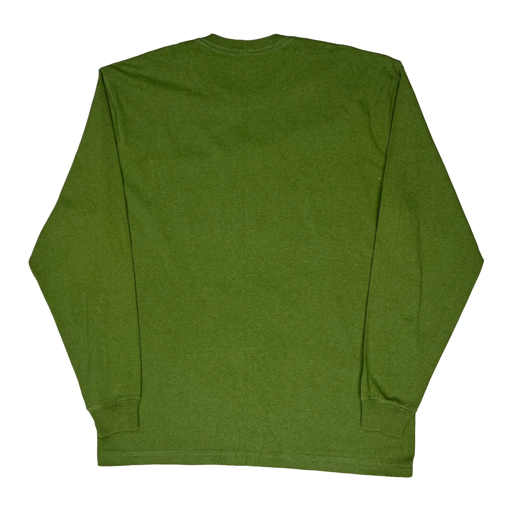Carhartt Long Sleeve T-Shirt - Large Green Cotton - Image 2