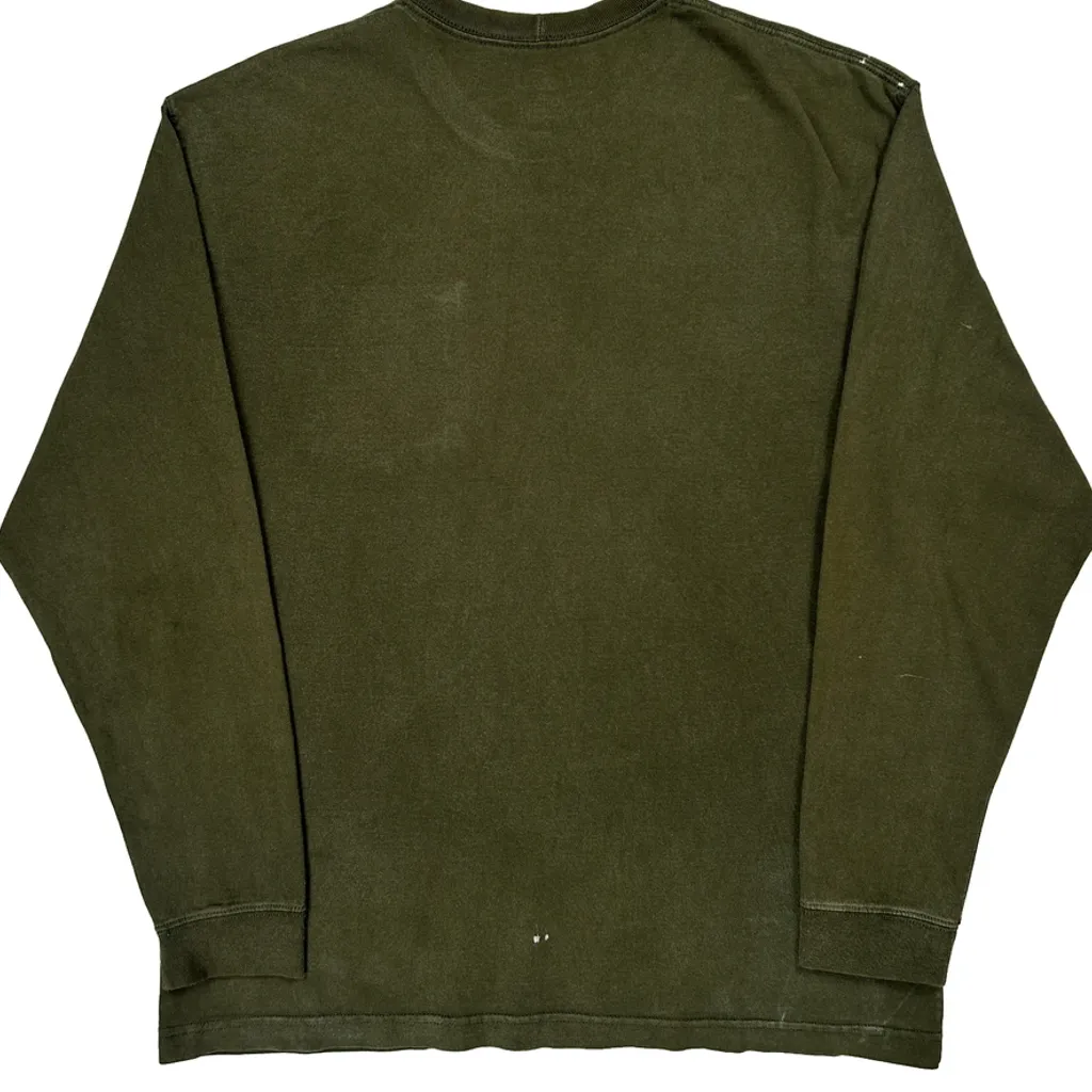 Carhartt Long Sleeve T-Shirt - Large Green Cotton - Image 6