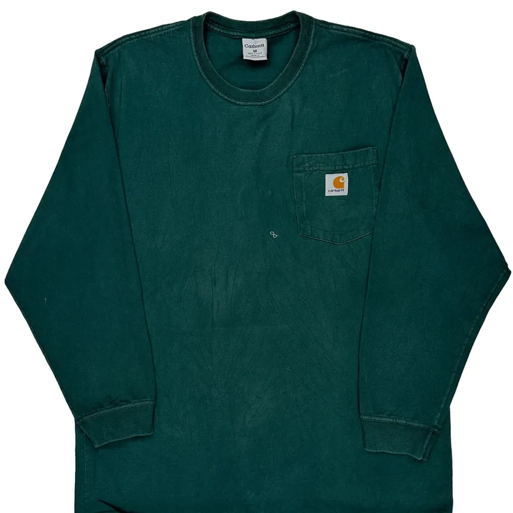Carhartt Long Sleeve T-Shirt - Medium Green Cotton - Image 5