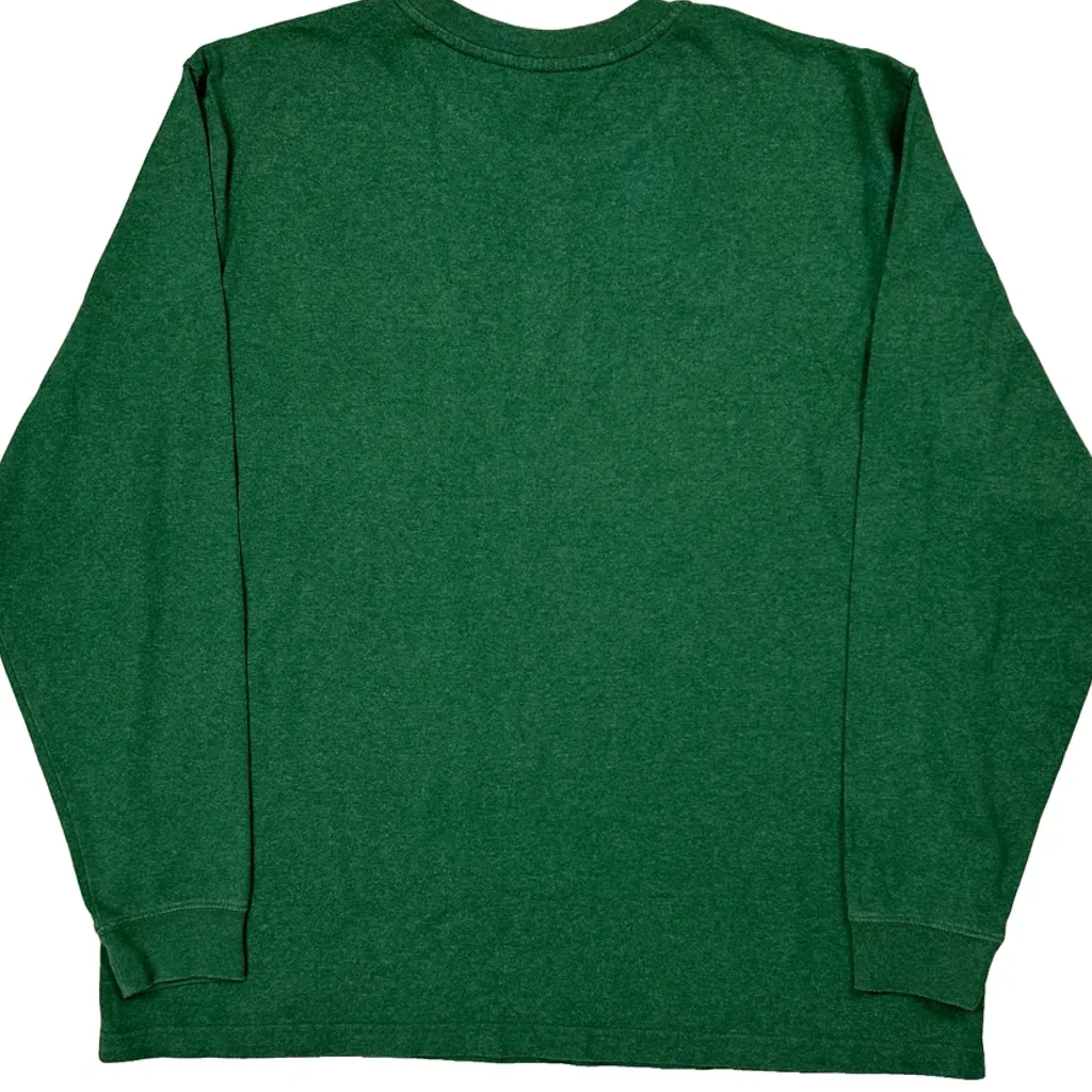 Carhartt Long Sleeve T-Shirt - XL Green Cotton - Image 6