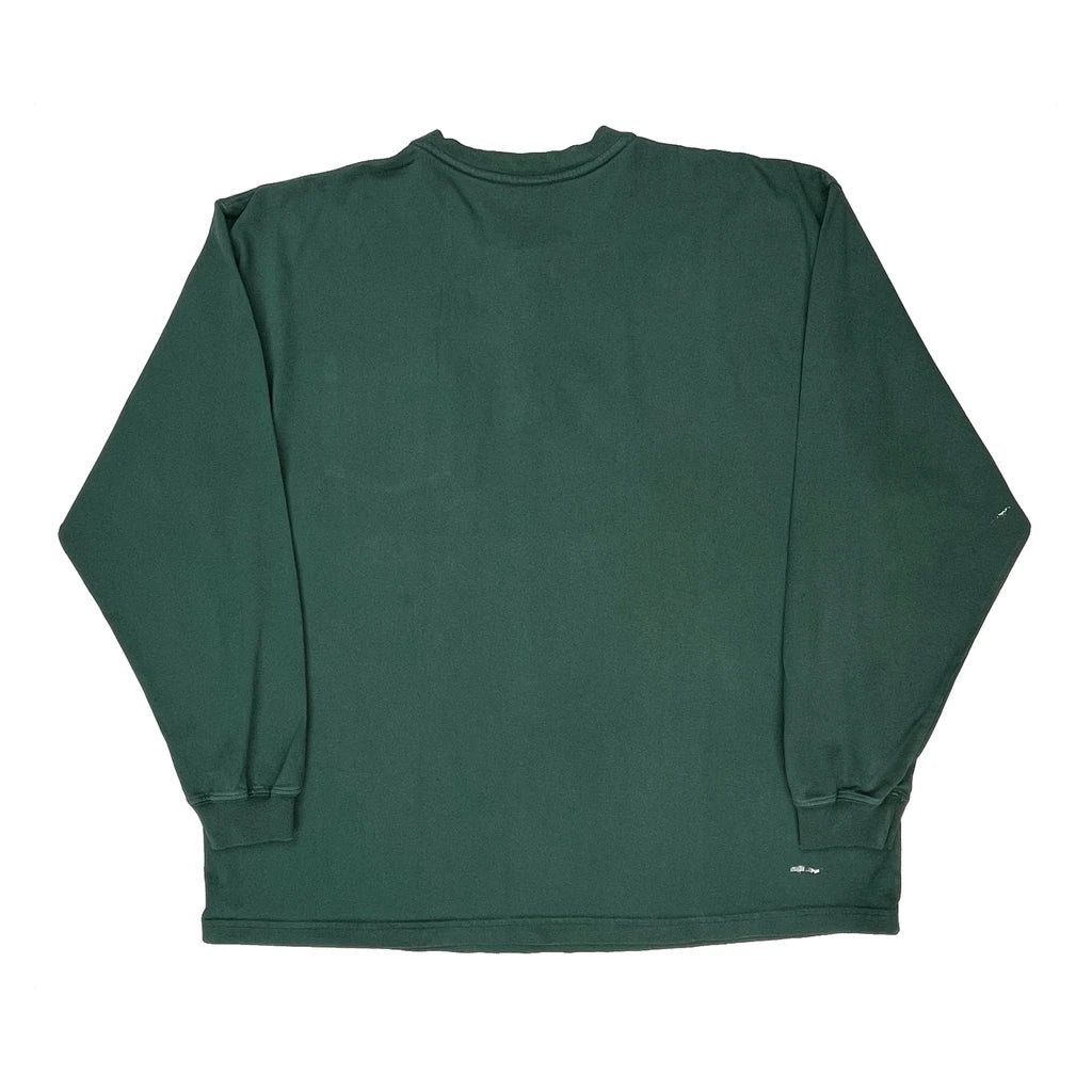 Carhartt Henley Long Sleeve T-Shirt - XL Green Cotton - Image 2