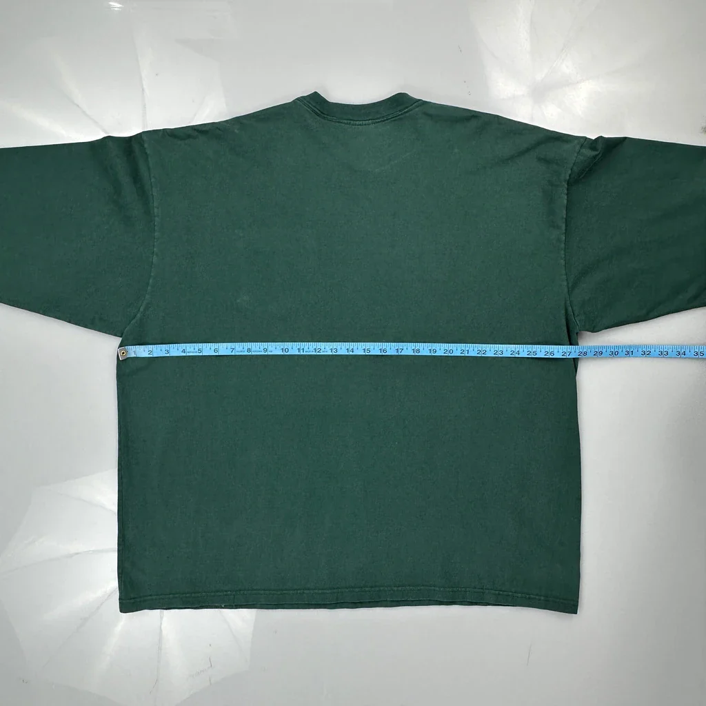 Carhartt Long Sleeve T-Shirt - XL Green Cotton - Image 3