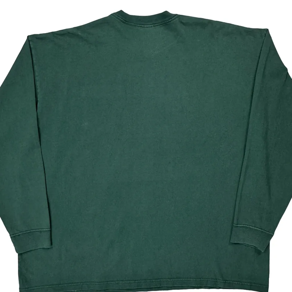 Carhartt Long Sleeve T-Shirt - XL Green Cotton - Image 7
