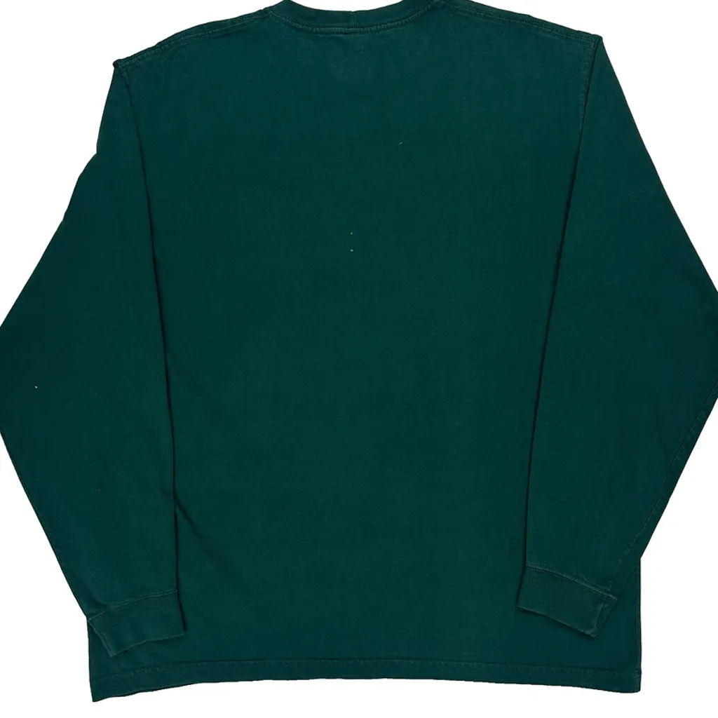 Carhartt Long Sleeve T-Shirt - XL Green Cotton - Image 6