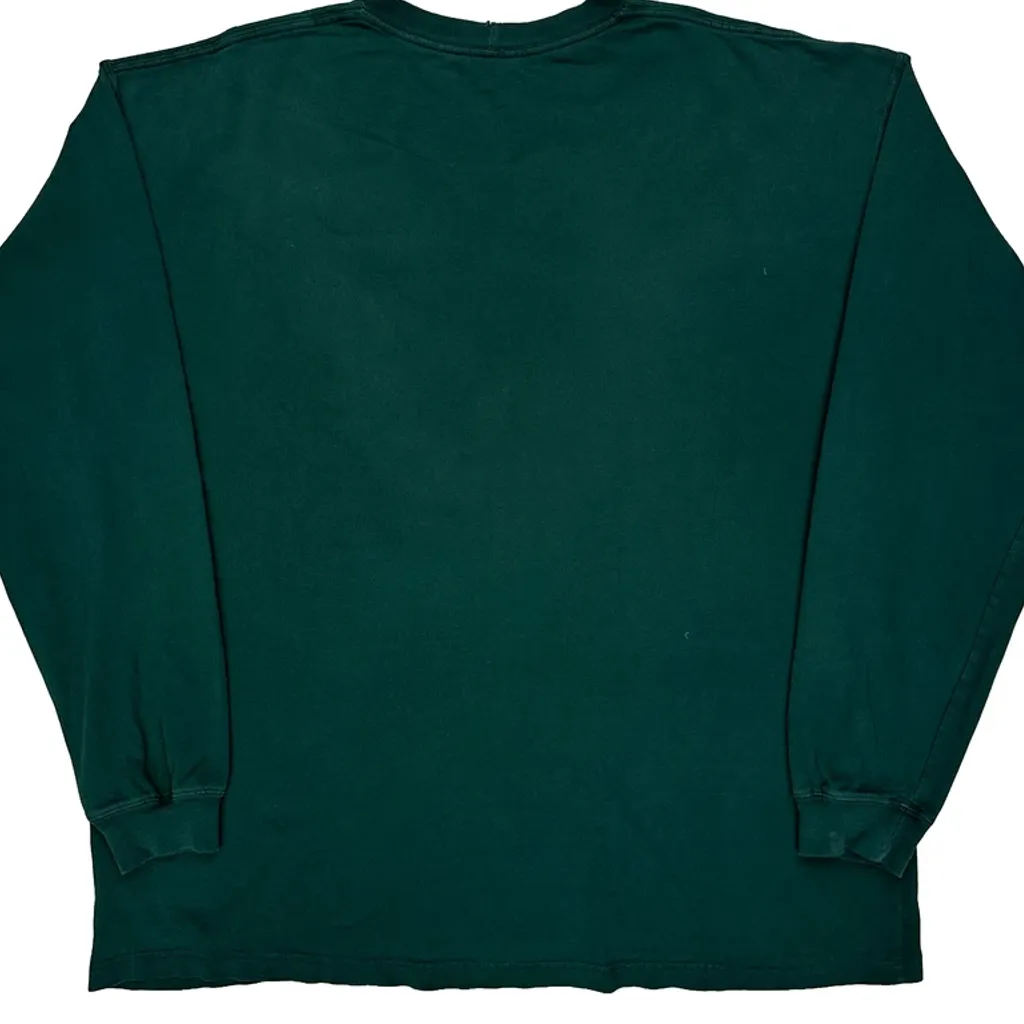 Carhartt Long Sleeve T-Shirt - XL Green Cotton - Image 6