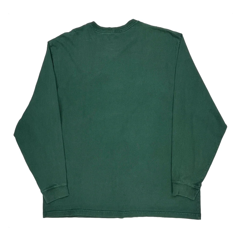 Carhartt Long Sleeve T-Shirt - 2XL Green Cotton - Image 2