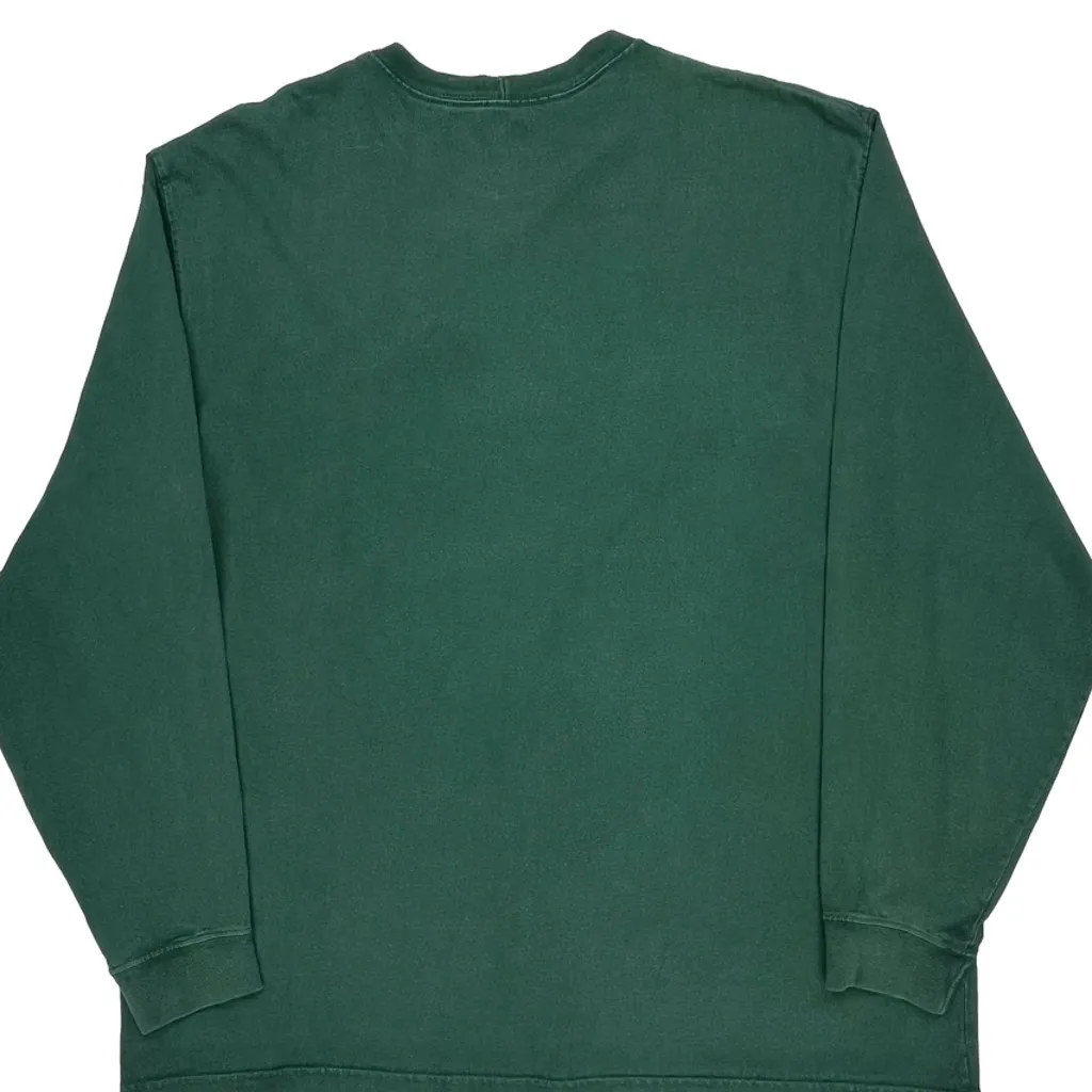 Carhartt Long Sleeve T-Shirt - 2XL Green Cotton - Image 7