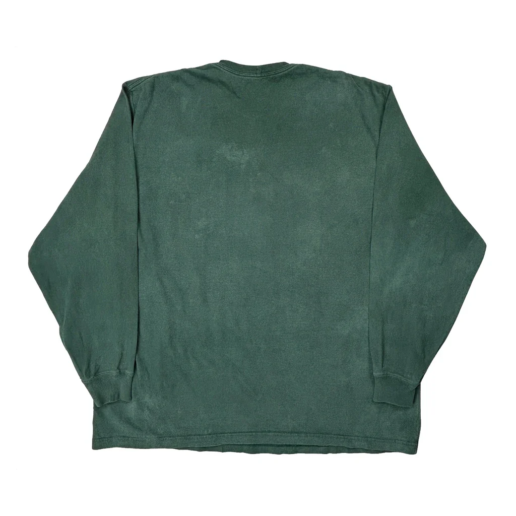 Carhartt Long Sleeve T-Shirt - 2XL Green Cotton - Image 2