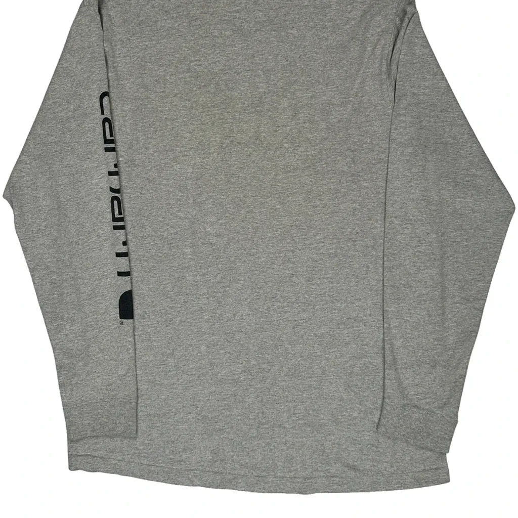Carhartt Long Sleeve T-Shirt - Large Grey Cotton - Image 7