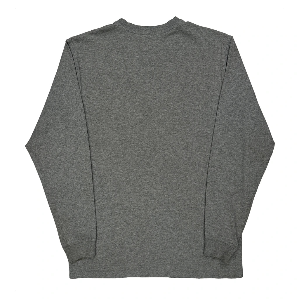 Carhartt Henley Long Sleeve T-Shirt - Medium Grey Cotton - Image 2