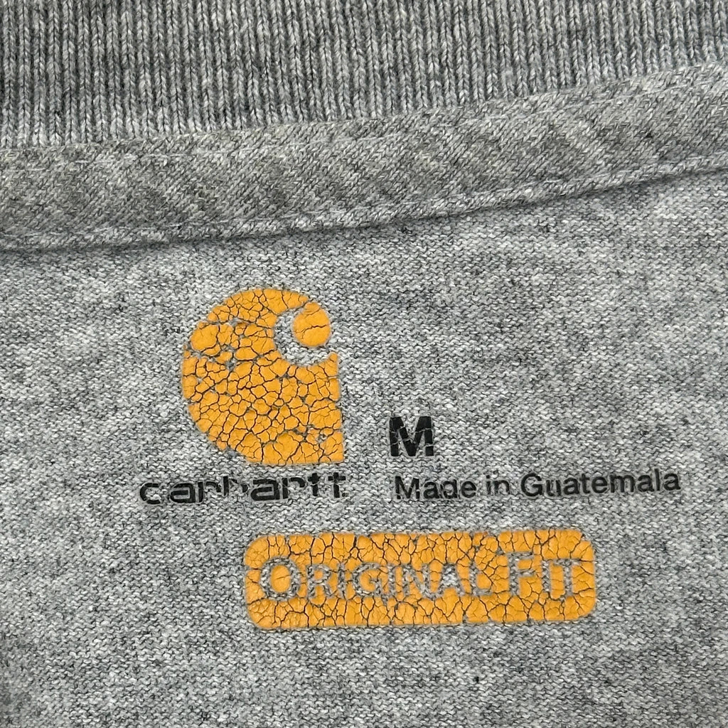 Carhartt Henley Long Sleeve T-Shirt - Medium Grey Cotton - Image 3