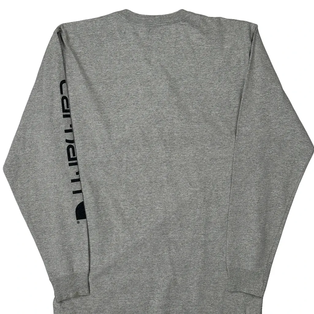 Carhartt Long Sleeve T-Shirt - Small Grey Cotton - Image 7
