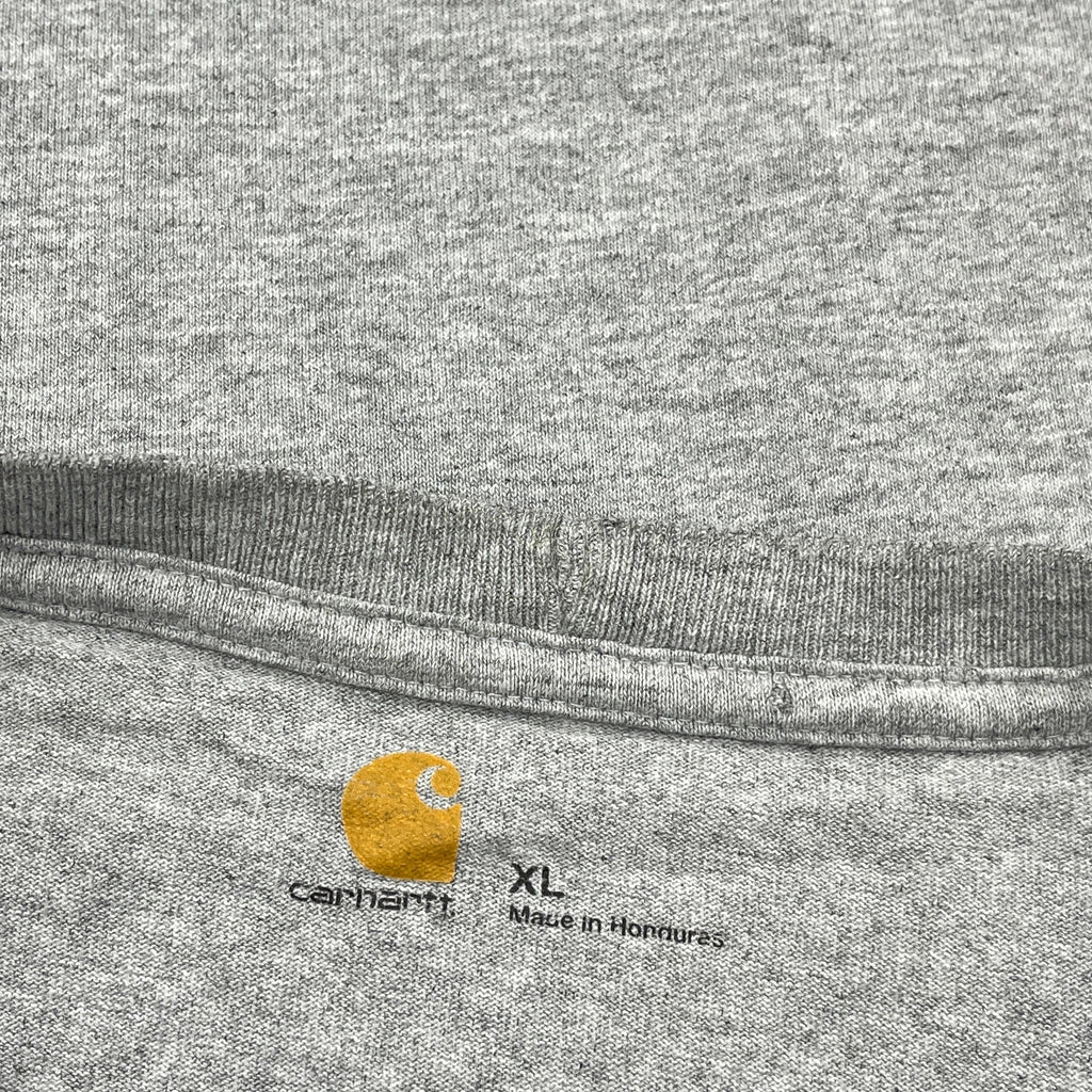 Carhartt Long Sleeve T-Shirt - XL Grey Cotton - Image 3