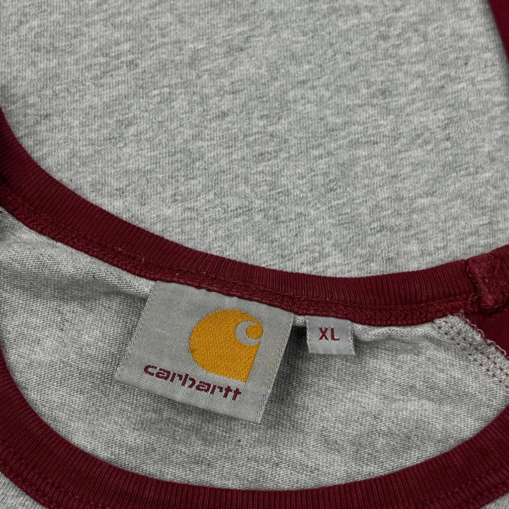 Carhartt Long Sleeve T-Shirt - XL Grey Cotton - Image 3