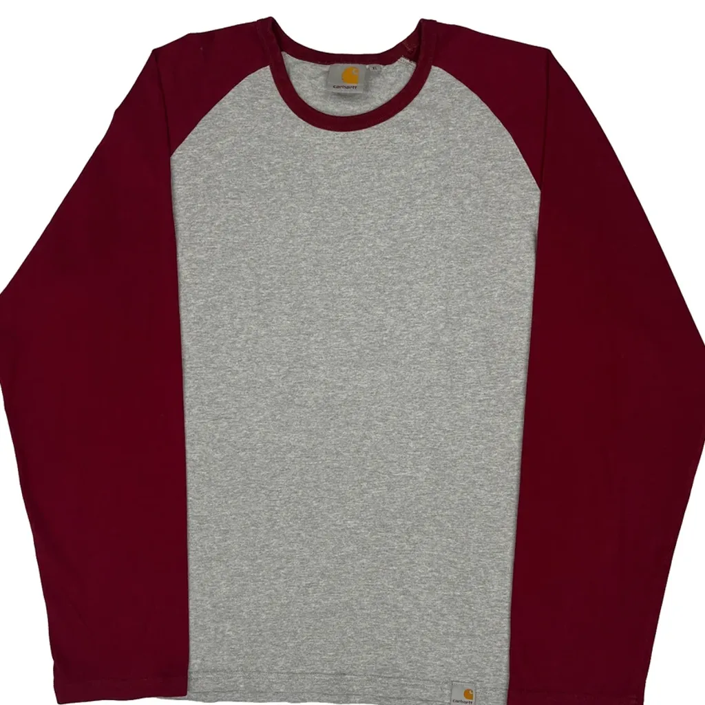 Carhartt Long Sleeve T-Shirt - XL Grey Cotton - Image 4